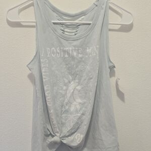 Cold Crush Light Blue Positive Vibes Tank Top